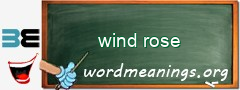 WordMeaning blackboard for wind rose